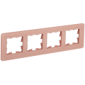 BRITE Рамка 4-местная РУ-4-2-Бр стекло дымчатый RE IEK