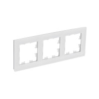 ATLASDESIGN NATURE 3-постовая РАМКА, НАТУРАЛЬНОЕ СТЕКЛО, БЕЛЫЙ ATN360103