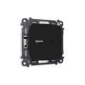 MO811010 Комплект механизма розетки OMEGA Черный матовый 2USB AC 20W быстрая зарядка QUANT OP8110, VM177 AMBRELLA VOLT