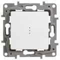 Переключатель 1-кл. СП Etika Plus 10А IP20 250В 10AX с подсветкой безвинтов. зажимы механизм бел. Leg 672215