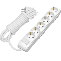 Arvia Electric, MOTTO, Удлинитель 6 гнезд с защитой от детей с/з 5м. (белый)