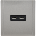 FORTE&PIANO Розетка USB A+A 3,1А FP749M металл никель IEK
