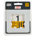 BRITE Рамка 1-местная РУ-1-2-Бр стекло белый RE IEK