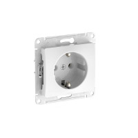 GLOSSA РОЗЕТКА с заземлением без шторок, 16А, мех., быстрозажим. клем., БЕЛЫЙ GSL000143S