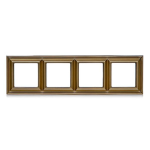 Рамка 4 поста Jung ECOPROFI DECO, античная латунь, EPD484AT