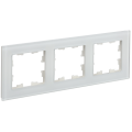 BRITE Рамка 3-местная РУ-3-2-Бр стекло белый матовый IEK