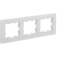 BRITE Рамка 3-местная РУ-3-2-Бр стекло белый матовый IEK