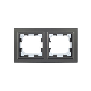 BRITE Рамка 2-местная IP44 РУ-2-БрС-44 сталь IEK