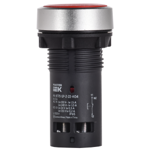 Кнопка IP65 с маркировкой "STOP" моноблок 1NC красная MASTER IEK