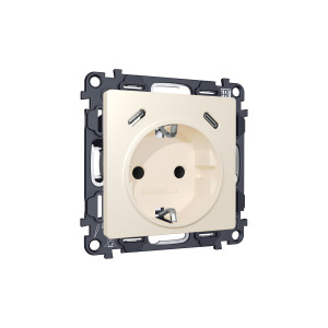 MA330510 Комплект механизма электрической розетки 2USB СC 20W сз на винтовых зажимах 16A-250V ALFA Бежевый матовый QUANT AP3305, VM165 AMBRELLA VOLT