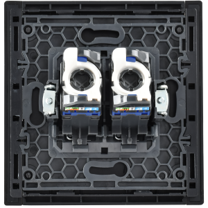 FORTE&PIANO Розетка компьютерная двойная RJ45 кат.6 FP634M металл шампань IEK