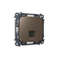 MO642030 Комплект механизма телефонной розетки OMEGA Темная бронза матовый RJ-114P4C с шторкой QUANT OP6420, VM190 AMBRELLA VOLT