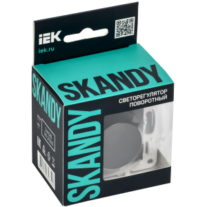 SKANDY Светорегулятор поворотный 600Вт SK-D01G графит IEK