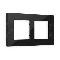 AF930702 Рамка ALFA Grand Черный мрамор 2-ая AMBRELLA VOLT