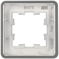 BRITE Рамка 1-местная РУ-1-1-Бр металл титан RE IEK