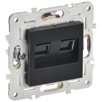 SKANDY Розетка компьютерная двойная RJ45 кат.6 SK-K04Bl черный IEK