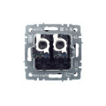 BRITE Розетка компьютерная двойная RJ45 кат.5E РК10-2-БрТБ темная бронза IEK