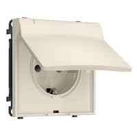 MS328010 Комплект механизма электрической розетки SIGMA Бежевый матовый 50Hz 2PE сз сш и крышкой IP44 16A-250V QUANT PRO SP3280, PR141