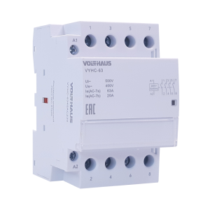 Контактор модульный VOLTHAUS VYHC 63А 4NO, управление 230В AC
