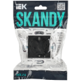 SKANDY Розетка с заземлением с защитными шторками 16А SK-R04Bl черный IEK