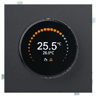 Термостат RIKETT для теплых полов с круглым дисплеем, черный сатин (32233 MB)