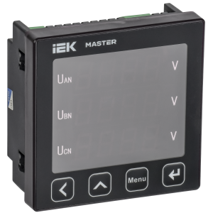 Вольтметр цифровой щитовой трехфазный RS-485 96х96 LED MASTER IEK