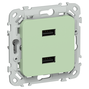 FLITE Розетка USB A+A 3,1А РЮ-2-ФлФ фисташковый IEK