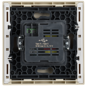 FORTE&PIANO Розетка USB A+C 18Вт FP451 ваниль IEK