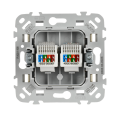 FLITE Розетка 2-местная компьютерная RJ45 категория 5Е UTP РК5е-2-0-ФлСл сливочный IEK