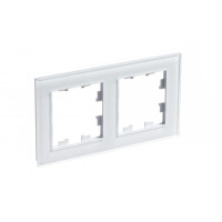 ATLASDESIGN NATURE 2-постовая РАМКА, ОРГАНИЧЕСКОЕ СТЕКЛО БЕЛЫЙ ATN320102