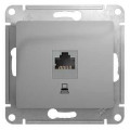 GLOSSA РОЗЕТКА компьютерная RJ45 кат. 5e, механизм, АЛЮМИНИЙ GSL000381K
