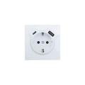 ZIMA Розетка сз TC  USB разъем белая