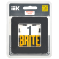 BRITE Рамка 1-местная РУ-1-1-Бр металл черный RE AL IEK