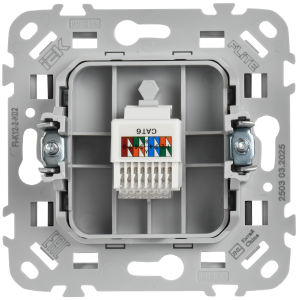 FLITE Розетка компьютерная RJ45 категория 6 UTP РК6-1-0-ФлЧ черный IEK