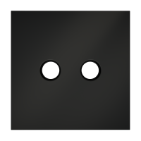 Накладка для розетки телевизионной оконечной TV+SAT, S70 (черный матовый)