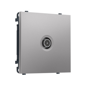 MS513030 Комплект механизма TV розетки проходной SIGMA Сталь матовый 5-1000 MHz 4dB QUANT PRO (SP5130, PR211)