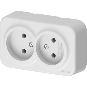 Arvia Electric, Aria, Розетка 2-а без земли, IP-20 (белый)