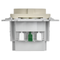 FLITE Розетка 1-местная с заземлением с защитными шторками 16А с USB A+C 20Вт безвинтовое крепление РСЮшс11-1-ФлСл сливочный IEK