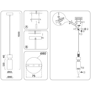 Подвесной светильник E14*1