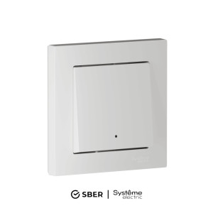 ATLASDESIGN SMART 1-кл. ВЫКЛЮЧАТЕЛЬ с подсв., Zigbee, сх.1, L+N, 10А, мех., БЕЛЫЙ ATN000113Z