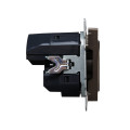 BRITE Розетка 1-местная с заземлением с защитными шторками 16А с USB AA 5В 2,1А РЮш10-1-БрТБ темная бронза IEK