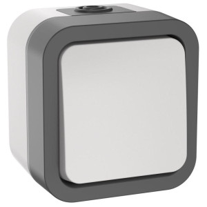 Выключатель кнопочный 1-кл. ОП TORS TS210 10А IP55 бел. IEK TS-V14-0-10-55-K41