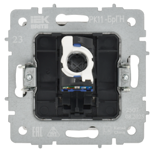 BRITE Розетка компьютерная RJ45 кат.6 РК11-БрГН металл хром/никель IEK