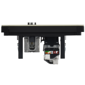 FORTE&PIANO Розетка двойная TV+RJ45 кат.5E FP836M металл слоновая кость IEK