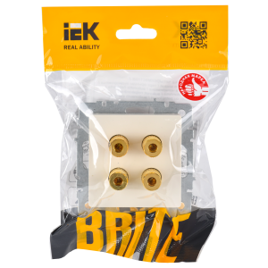 BRITE Аудиорозетка 4-местная РА10-БрКр бежевый IEK