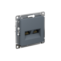 ATLASDESIGN РОЗЕТКА двойная компьютерная RJ45+RJ45 кат. 6А, механизм, ГРИФЕЛЬ ATN000788