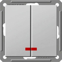 Выключатель двухклавишный Schneider Electric W59 с подсветкой, слоновая кость, VS516-251-2-86