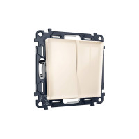 MA303020 Комплект механизма 2-кл проходного выключателя ALFA Бежевый глянец QUANT AP3030, VM120 AMBRELLA VOLT