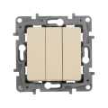 Механизм выключателя 3-кл. СП Etika Plus 10А IP20 250В 10AX винт. зажимы сл. кость Leg 672313