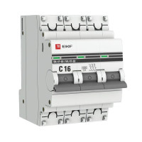 Автоматический выключатель EKF 3п C 16А 6кА ВА 47-63 PROxima  mcb4763-6-3-16C-pro